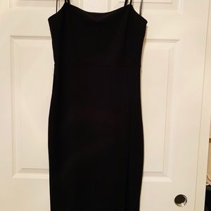 Black square neck line dress